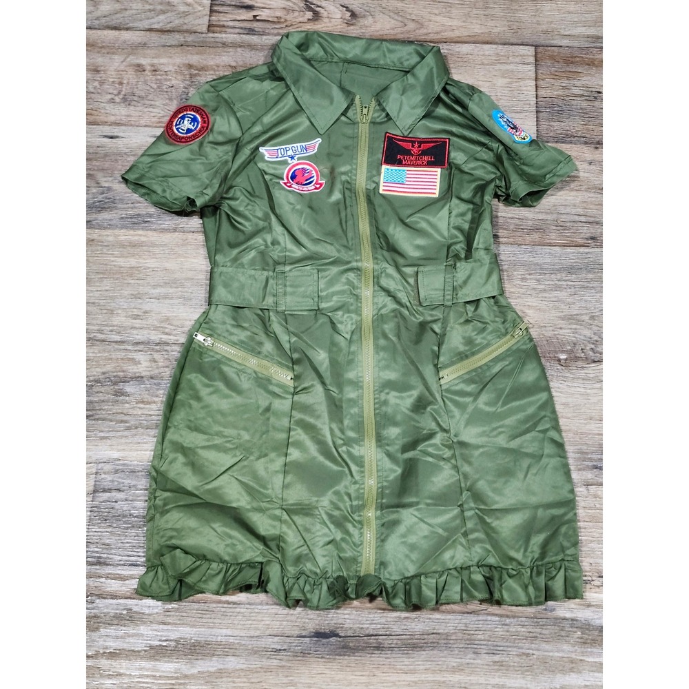 Top Gun Maverick Goose Flight Suit Costume Dress Womens Large Halloween Pilot